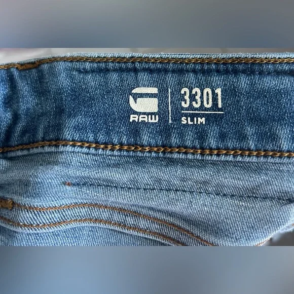 GStar Raw colecttion men’s jeans 3301 Slin, Size 34/32 - Picture 8 of 12